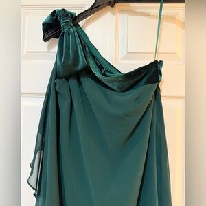 Lauren Ralph Lauren Green Asymmetrical Tie Front Dress NWT!